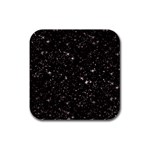 black white Stars Rubber Square Coaster (4 pack)