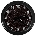 black white Stars Wall Clock (Black)