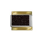 black white Stars Gold Trim Italian Charm (9mm)