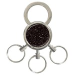 black white Stars 3-Ring Key Chain