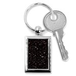 black white Stars Key Chain (Rectangle)