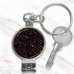 black white Stars Nail Clippers Key Chain