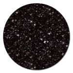 black white Stars Magnet 5  (Round)