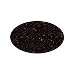 black white Stars Sticker Oval (10 pack)