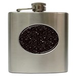 black white Stars Hip Flask (6 oz)