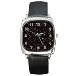 black white Stars Square Metal Watch