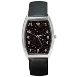 black white Stars Barrel Style Metal Watch