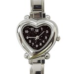 black white Stars Heart Italian Charm Watch