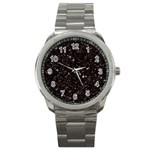 black white Stars Sport Metal Watch