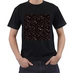 black white Stars Men s T-Shirt (Black)