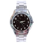 black white Stars Stainless Steel Analogue Watch