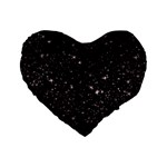 black white Stars Standard 16  Premium Heart Shape Cushion 