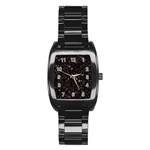 black white Stars Stainless Steel Barrel Watch