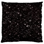 black white Stars Large Flano Cushion Case (One Side)