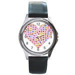 heart Emoji Round Metal Watch