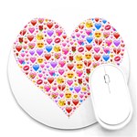 heart Emoji Round Mousepad