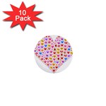 heart Emoji 1  Mini Button (10 pack) 