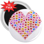 heart Emoji 3  Magnet (10 pack)