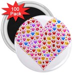 heart Emoji 3  Magnet (100 pack)