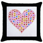 heart Emoji Throw Pillow Case (Black)