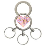 heart Emoji 3-Ring Key Chain