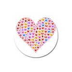 heart Emoji Magnet 3  (Round)