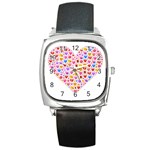 heart Emoji Square Metal Watch