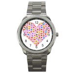 heart Emoji Sport Metal Watch