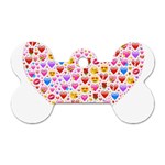 heart Emoji Dog Tag Bone (One Side)