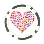 heart Emoji Poker Chip Card Guard