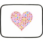 heart Emoji Double Sided Fleece Blanket (Mini)