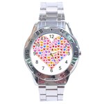 heart Emoji Stainless Steel Analogue Watch