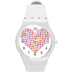 heart Emoji Round Plastic Sport Watch (M)