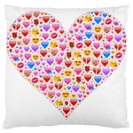 heart Emoji Large Cushion Case (Two Sides)