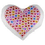 heart Emoji Large 19  Premium Heart Shape Cushion