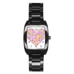 heart Emoji Stainless Steel Barrel Watch