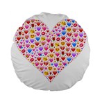 heart Emoji Standard 15  Premium Flano Round Cushion 