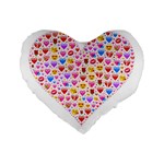 heart Emoji Standard 16  Premium Flano Heart Shape Cushion 