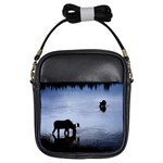 Moose in Peaceful Waters Girls Sling Bag