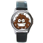 Emoji Poop Round Metal Watch