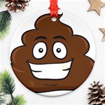 Emoji Poop Ornament (Round)