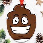 Emoji Poop Ornament (Oval)