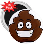 Emoji Poop 3  Magnet (10 pack)