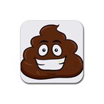 Emoji Poop Rubber Coaster (Square)