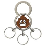 Emoji Poop 3-Ring Key Chain