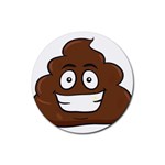 Emoji Poop Rubber Round Coaster (4 pack)