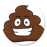 Emoji Poop Magnet 5  (Round)