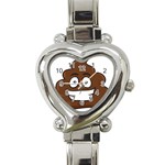 Emoji Poop Heart Italian Charm Watch