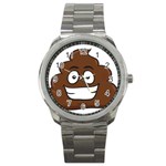 Emoji Poop Sport Metal Watch