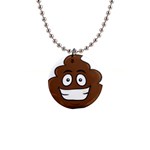 Emoji Poop 1  Button Necklace